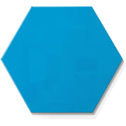 Ghent Powder-Coated Hex Steel Whiteboard, 21" x 18", Blue, Hexagonal, Magnetic, 1 Each