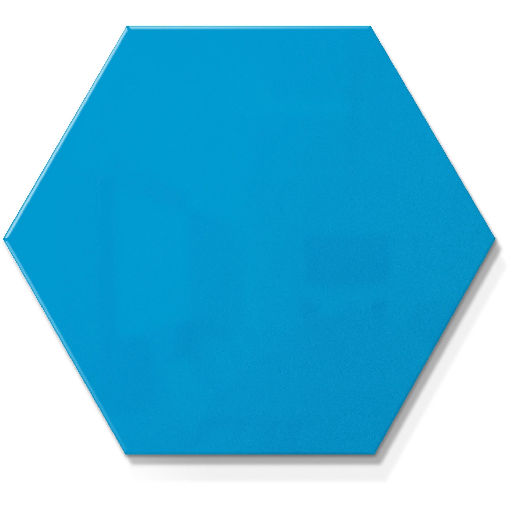 Ghent Powder-Coated Hex Steel Whiteboard, 21" x 18", Blue, Hexagonal, Magnetic, 1 Each