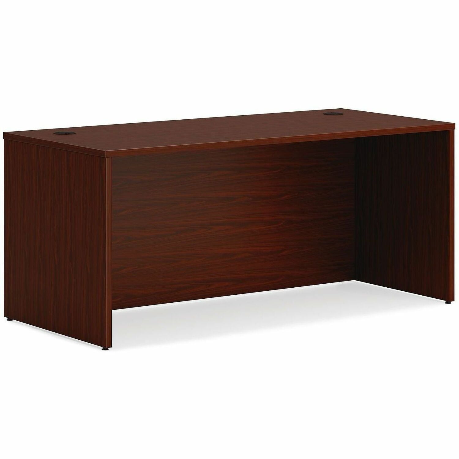 HON Mod Desk Shell, 29"H x 66"W x 30"D, Traditional Mahogany Laminate, 1 Each
