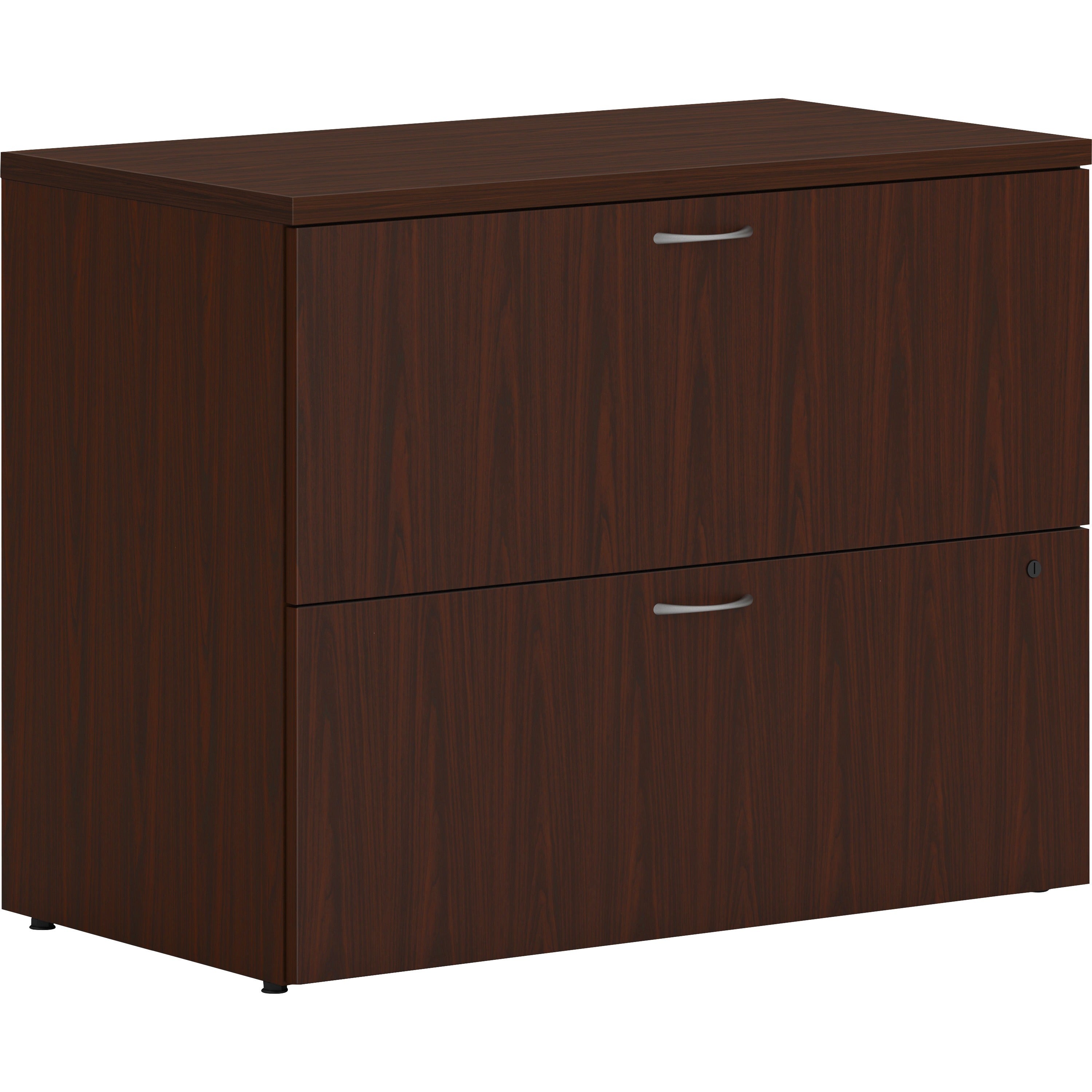 HON Mod HLPLLF3620L2 Lateral File, 2 Drawers, 29"H x 36"W x 20"D, Traditional Mahogany Laminate, 1 Each