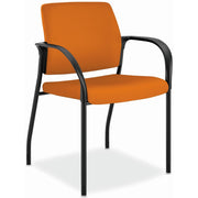 HON Ignition Chair, Apricot Fabric Back, Black Steel Frame, Armrest, 1 Each