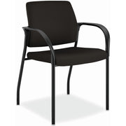 HON Ignition Chair, Black Steel Frame, Espresso, Armrest, Stacking, 1 Each