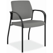 HON Ignition Chair, Frost Back, Fabric Upholstery, Black Steel Frame, Armrest, Stackable, 1 Each