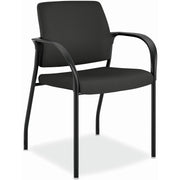 HON Ignition Chair, Iron Ore Back, Fabric Upholstery, Black Steel Frame, Armrests, Stackable, 1 Each