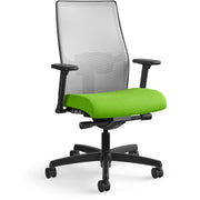 HON Ignition 2.0 Chair, Pear Fabric Seat, Fog Mesh Mid Back, Black Frame, Adjustable Arms, 1 Each
