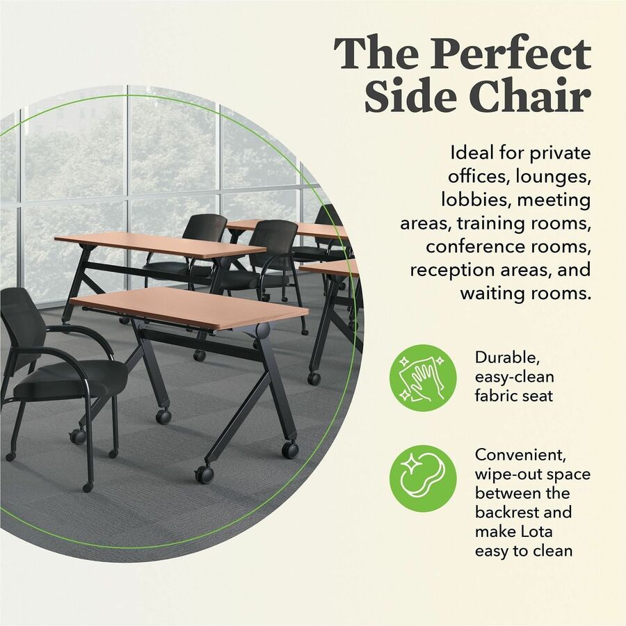 Black Seat Color - Polyester Seat Material - Black Back Color - Mesh Back Material - Black Frame Color - Steel Frame Material - Black - Armrest - 1 Each