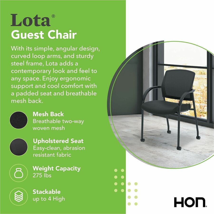 Black Seat Color - Polyester Seat Material - Black Back Color - Mesh Back Material - Black Frame Color - Steel Frame Material - Black - Armrest - 1 Each