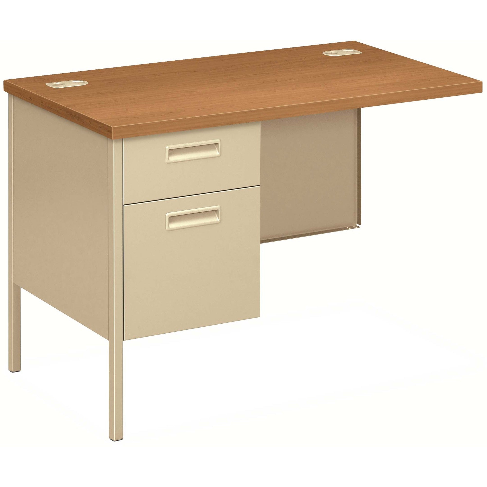HON Metro Classic HP3236L Return, 2 Drawers, Left Pedestal, Square Edge, Harvest/Putty Finish, 29.5" H x 42" W x 24" D, 1 Each