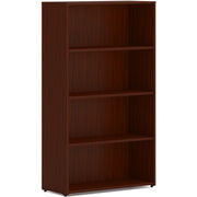 HON Mod Bookcase, 53"H x 30"W x 13"D, 4 Shelves (2 Adjustable), Mahogany Finish, 1 Each