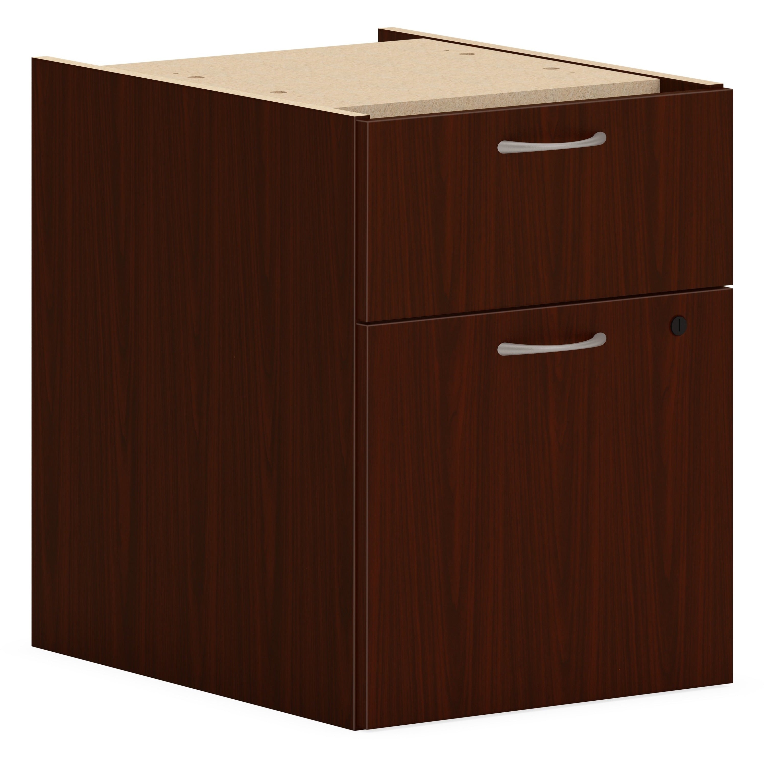 HON Mod HLPLPHBF Pedestal, 2 Drawers, Traditional Mahogany Finish, 20" H x 15" W x 20" D, 1 Each