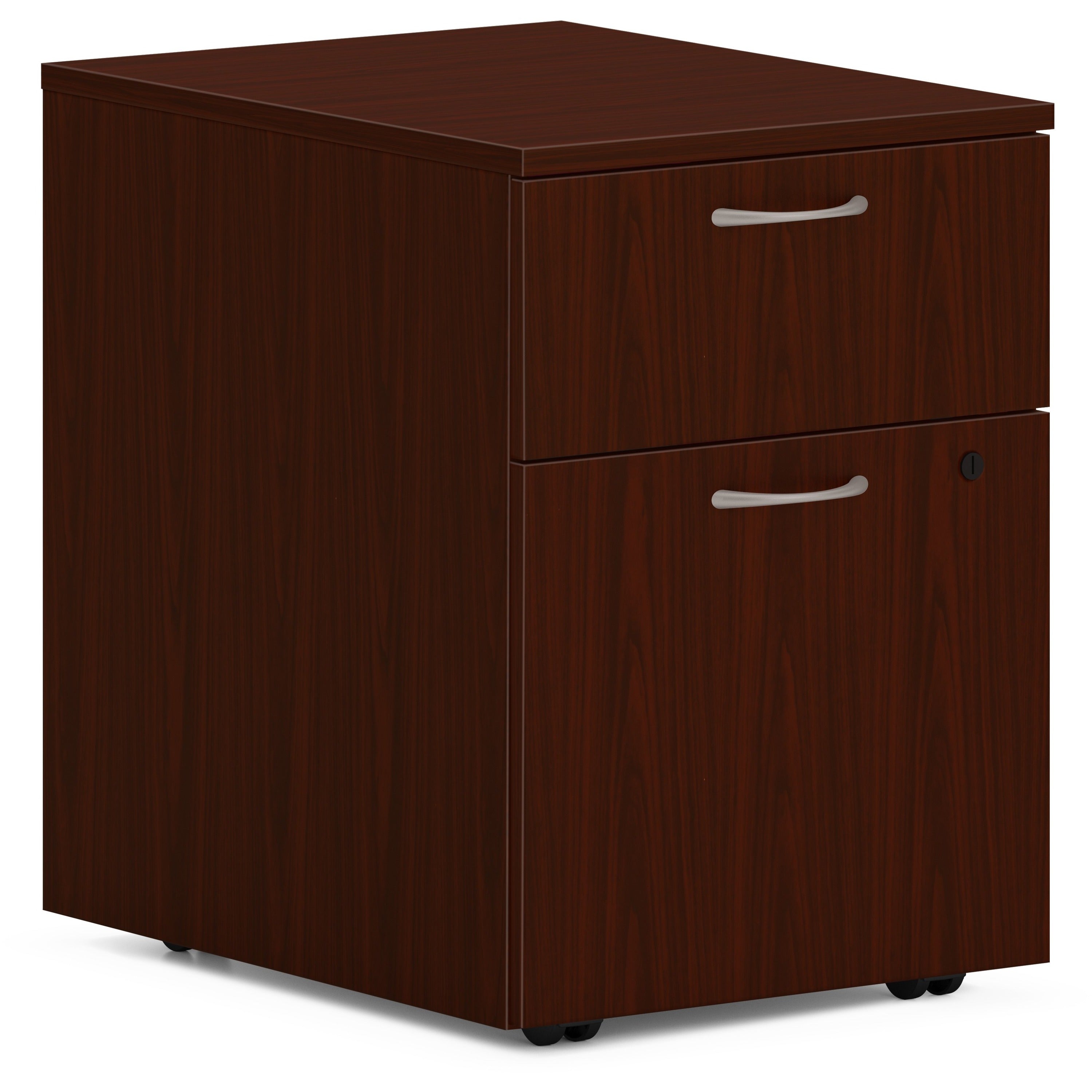 HON Mod HLPLPMBF Pedestal, 2 Drawers, Traditional Mahogany Finish, 20" H x 15" W x 20" D, 1 Each
