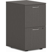 HON Mod HLPLPMFF Pedestal, 2 Drawers, Slate Teak Finish, 28" H x 15" W x 20" D, 1 Each