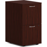 HON Mod HLPLPMFF Pedestal, 2 Drawers, 28" H x 15" W x 20" D, Traditional Mahogany Finish, 1 Each
