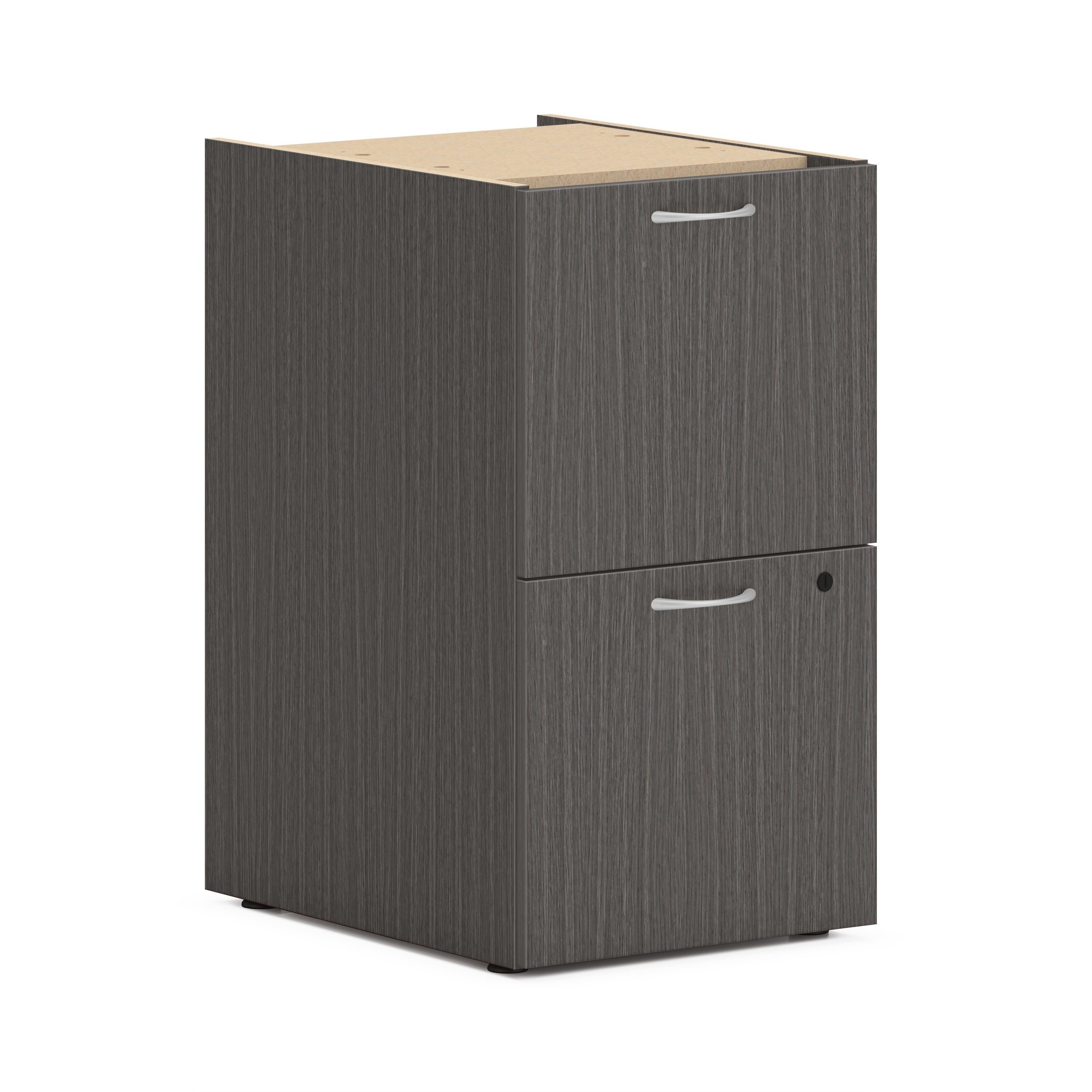 HON Mod HLPLPSFF Pedestal, 28" H x 15" W x 20" D, 2 Drawers, Slate Teak Finish, 1 Each