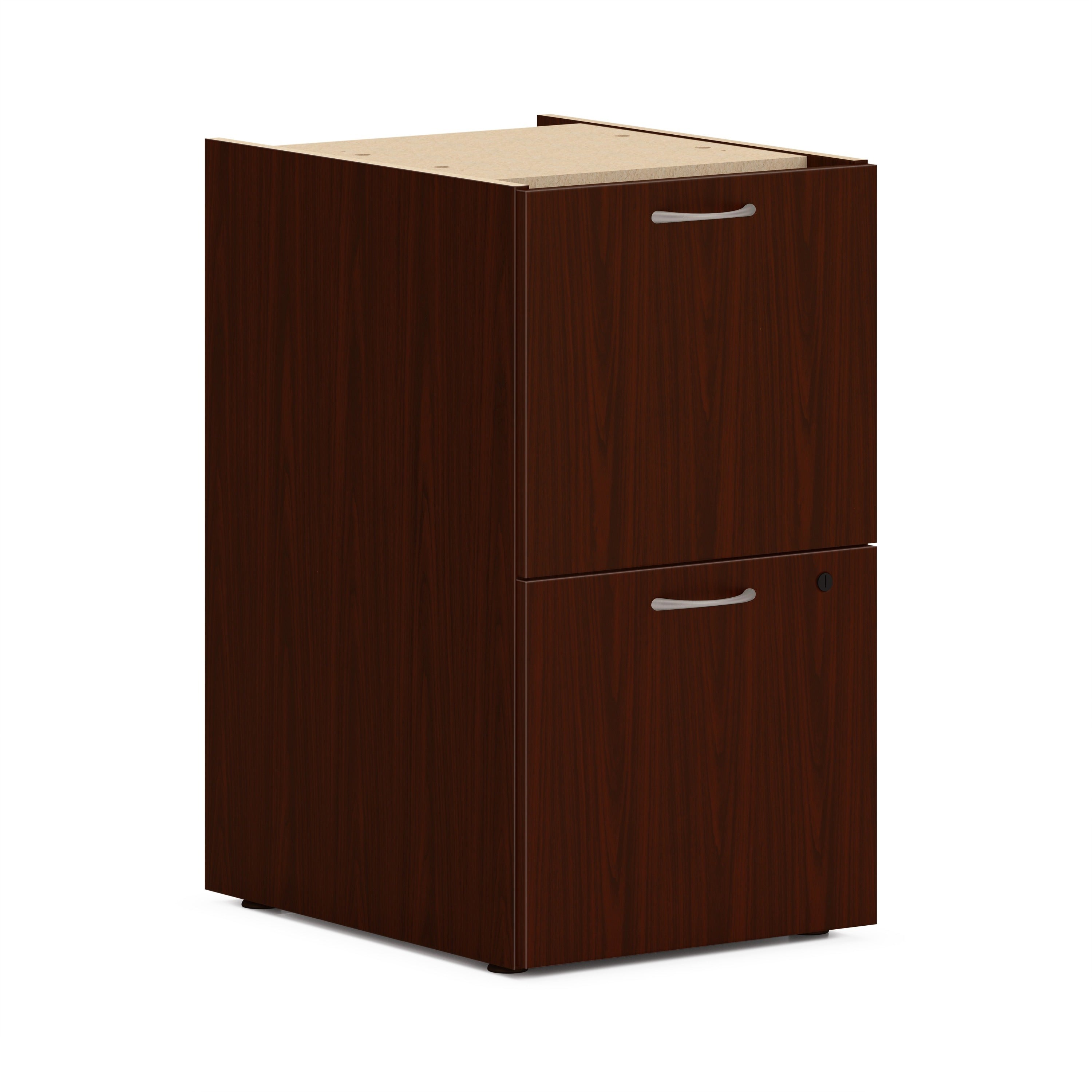 HON Mod HLPLPSFF Pedestal, 2 Drawers, Traditional Mahogany Finish, 28" H x 15" W x 20" D, 1 Each