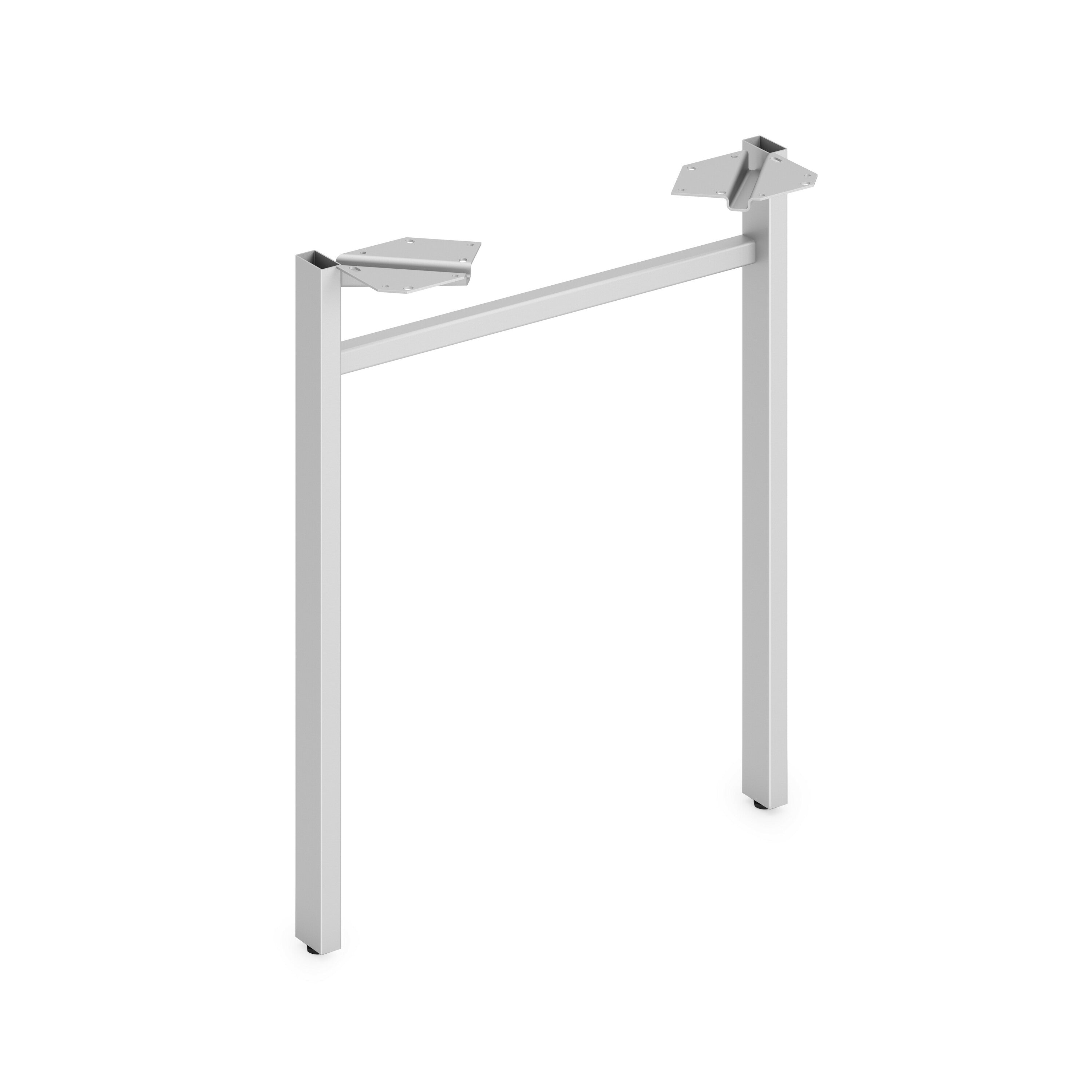 HON Mod HLPLLEG24U Worksurface U-Leg, Silver Finish, 24" Width, 1 Each