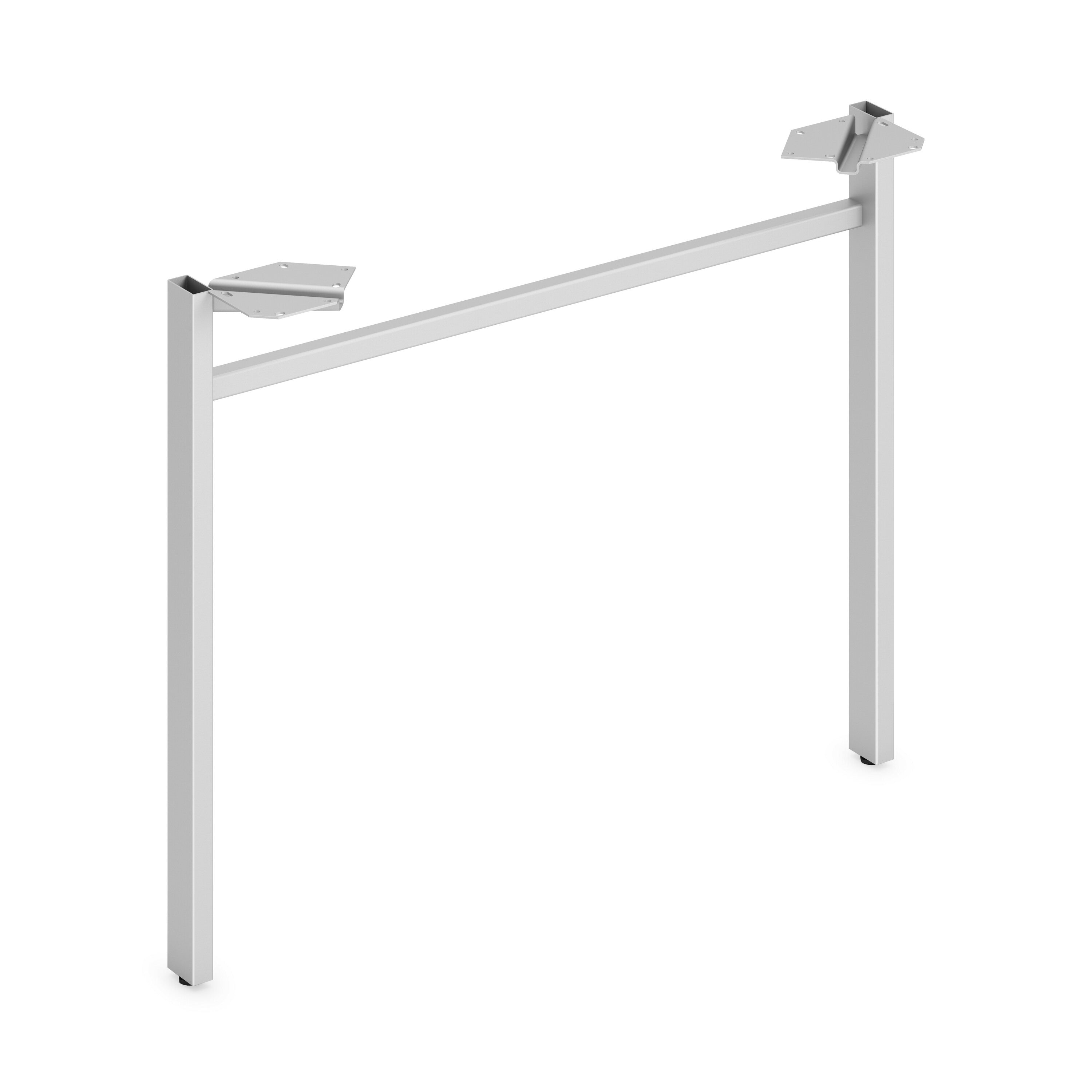 HON Mod HLPLLEG30U Worksurface U-Leg, Silver Finish, 30" Width, 1 Each