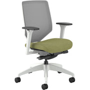 HON Solve Chair, Meadow Fabric Seat, Fog Mesh Back, Designer White Frame, Mid Back, 1 Each