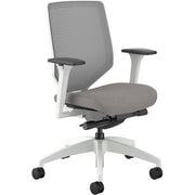 HON Solve Chair, Sterling Fabric Seat, Fog Mesh Mid Back, Designer White Frame, Adjustable Arms, 1 Each