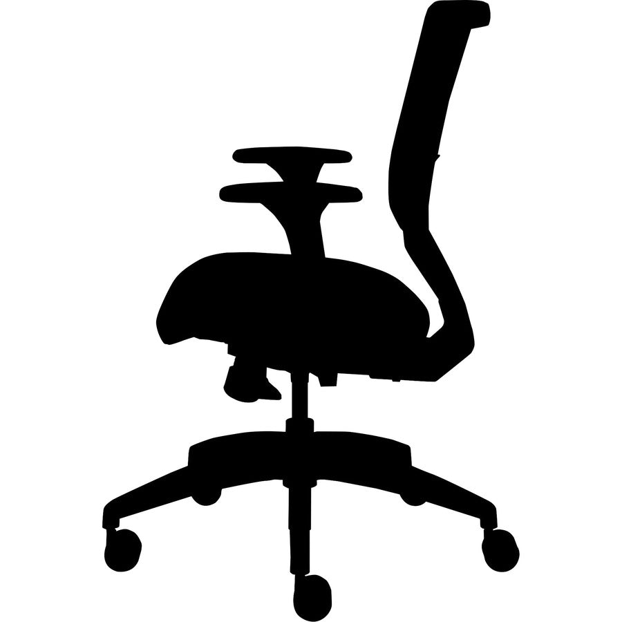 HON Solve Chair - Black Seat Color - Vinyl Seat Material - Charcoal Back Color - Black Frame Color - Mid Back - Black - 1 Each