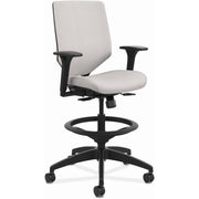 HON Solve Sitting Stool - Fabric Seat Material - Charcoal Back Color - Fabric, Mesh Back Material - Black Frame Color - Mid Back - 5-star Base - Sterling - 1 Each