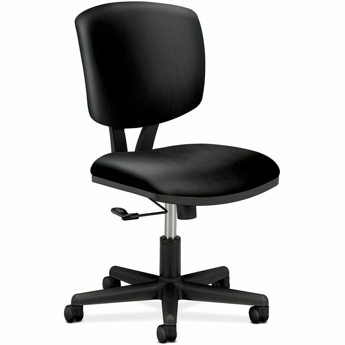 Black Seat Color - Bonded Leather Seat Material - Black Back Color - Bonded Leather Back Material - Black Frame Color - Low Back - 5-star Base - Black - 1 Each