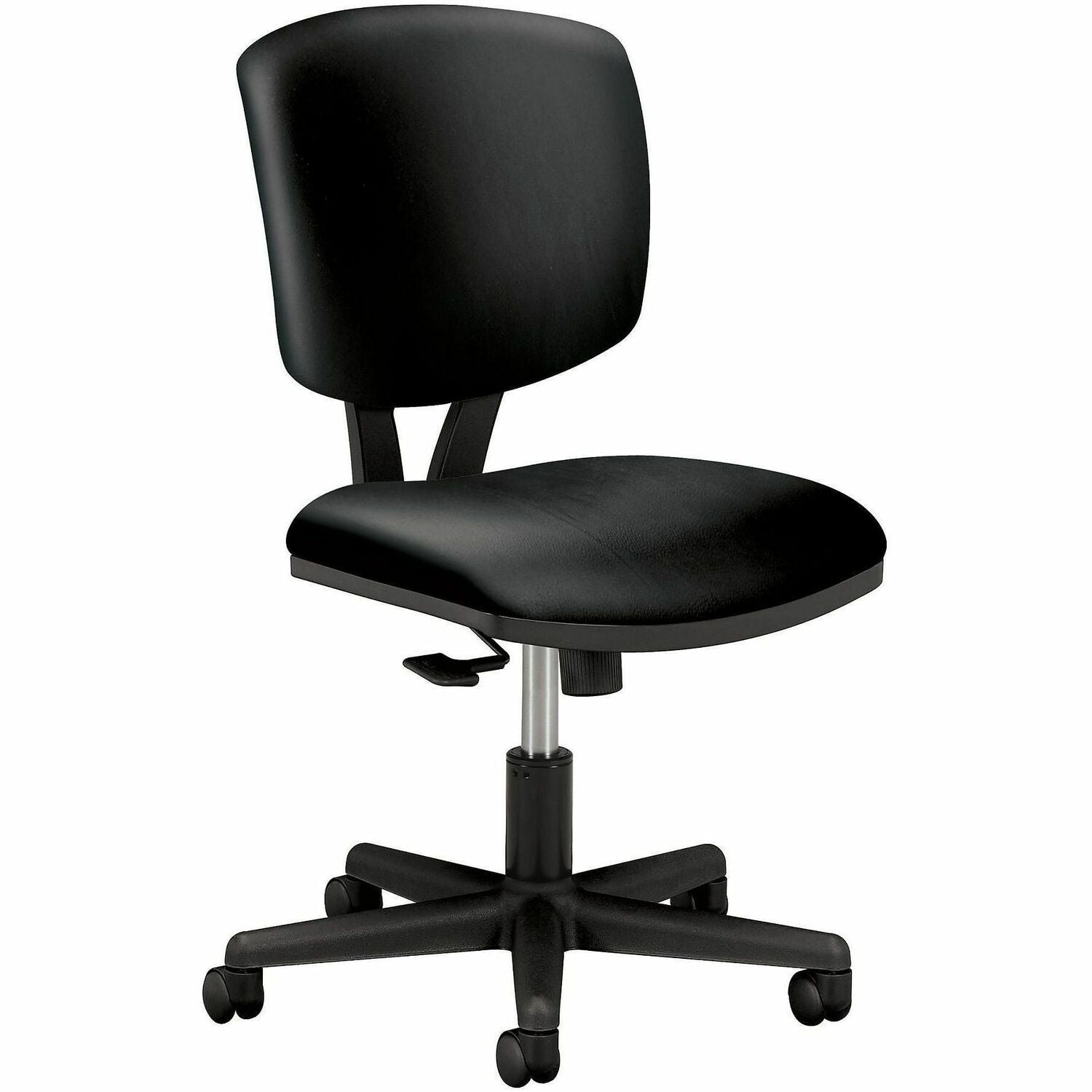 HON Volt Chair - Black Seat Color - Bonded Leather Seat Material - Black Back Color - Bonded Leather Back Material - Black Frame Color - Low Back - 5-star Base - Black - 1 Each