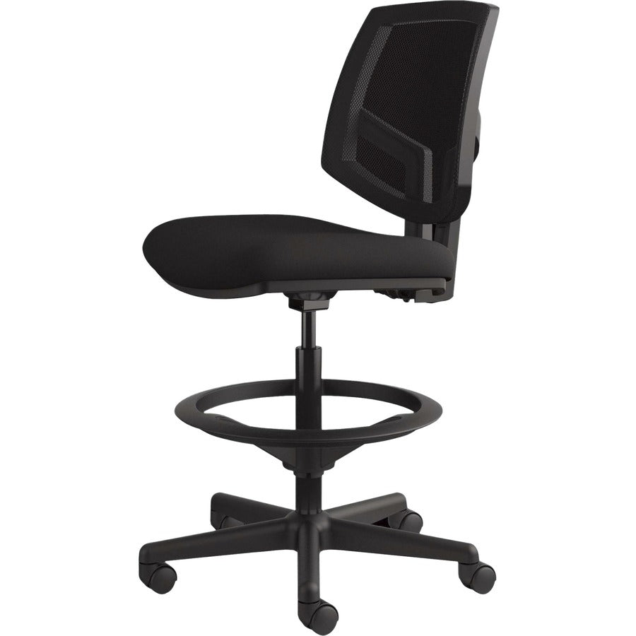 HON Volt Sitting Stool - Black Seat Color - Fabric Seat Material - Black Back Color - Mesh Back Material - Black Frame Color - Black - 1 Each