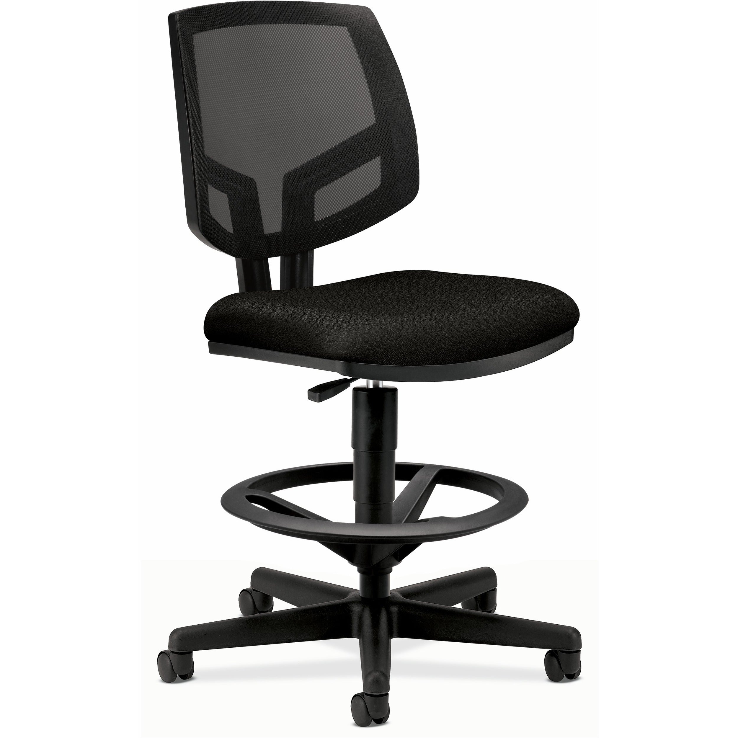 HON Volt Sitting Stool - Black Seat Color - Fabric Seat Material - Black Back Color - Mesh Back Material - Black Frame Color - Black - 1 Each