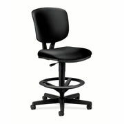 HON Volt Sitting Stool - Black Seat Color - Bonded Leather Seat Material - Black Back Color - Bonded Leather Back Material - Black Frame Color - Black - 1 Each