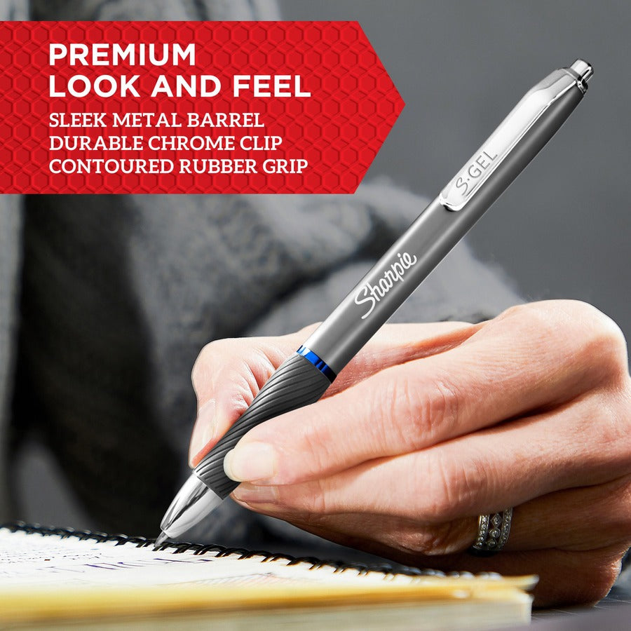 Sharpie S-Gel Pen - 0.7 mm Pen Point - Black Ink - Rose Gold Barrel - 1 Dozen