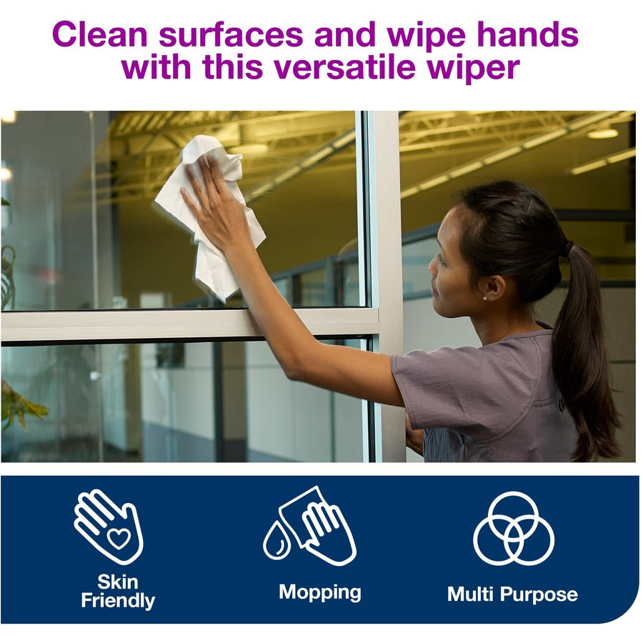 1 Ply - Quarter-fold - 12.50" Width x 13" Length - White - Paper - 90/Pack - 12 / Carton