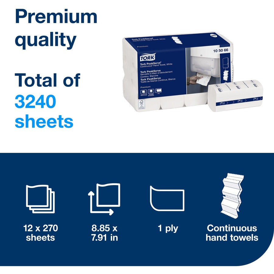 1 Ply - 7.91" Width x 8.85" Length - Leaf design - White - 270/Bundle - 12 Bundle