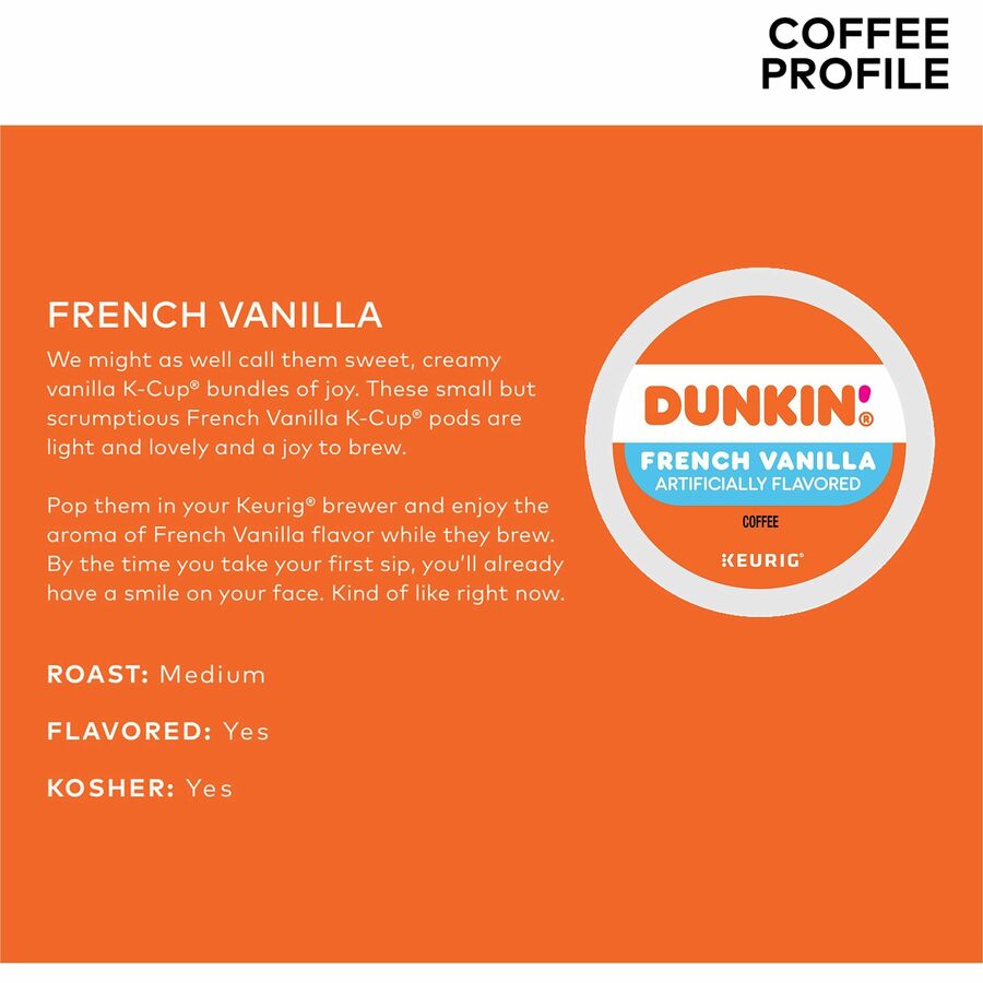 Compatible with Keurig Brewer - Medium - K-Cup - French Vanilla - 22 / Box