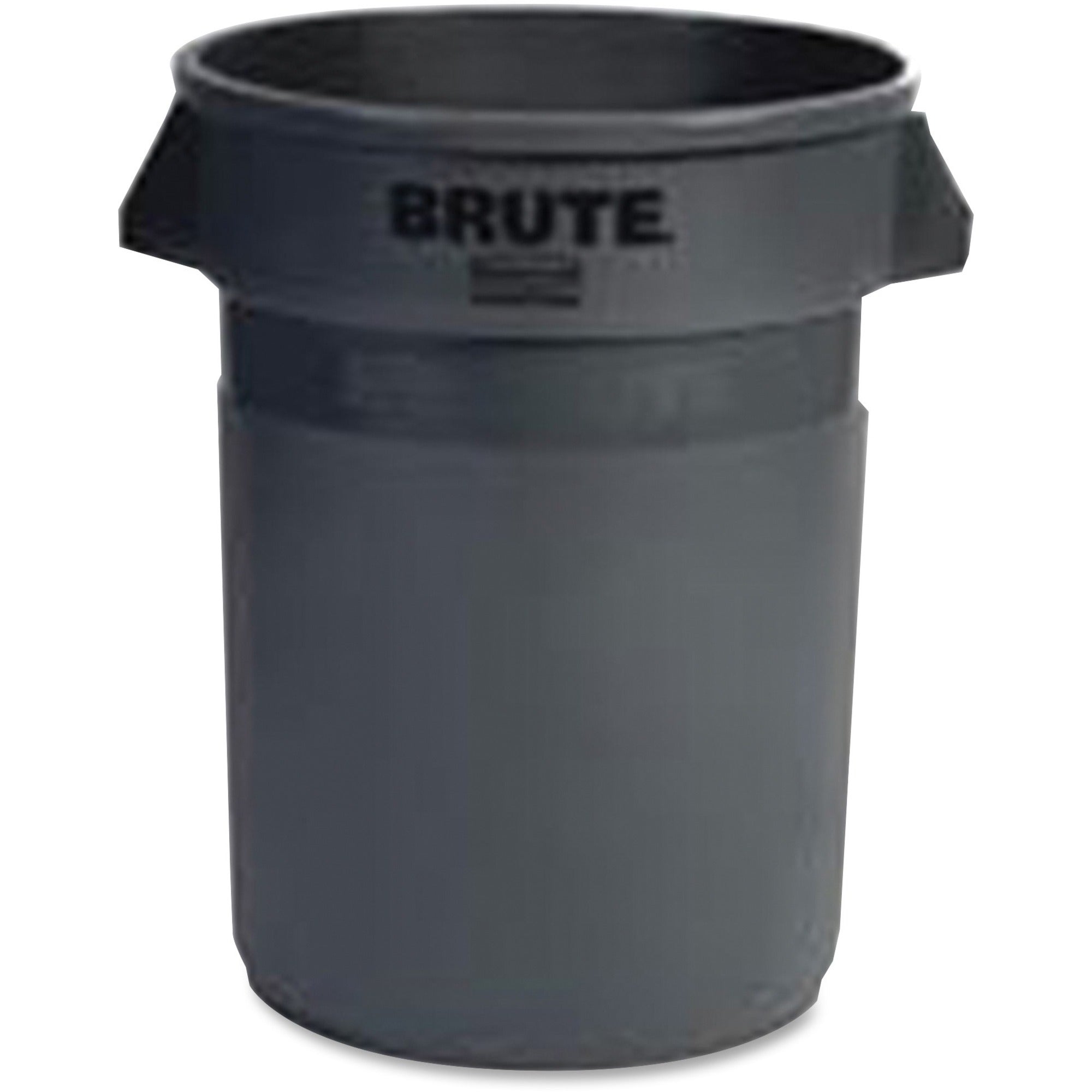 Rubbermaid Commercial Vented Brute 32-Gallon Round Black Resin Container, 1 Each