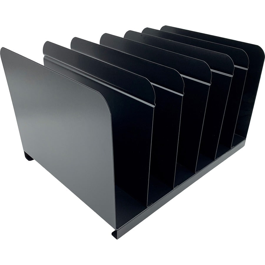 Huron 6-slot Vertical Book Rack