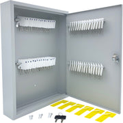 Huron Slotted Heavy-duty Key Cabinet - Keyhole Slot, Heavy Duty, Durable - Gray - Steel