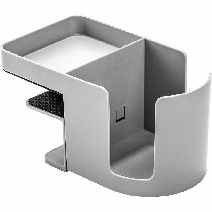 3.54" Height x 3.94" Width x 7.04" Depth - Cup Holder, Durable, Spill Resistant, Portable, Spring Loaded - Gray - Acrylonitrile Butadiene Styrene (ABS) - 1 Each