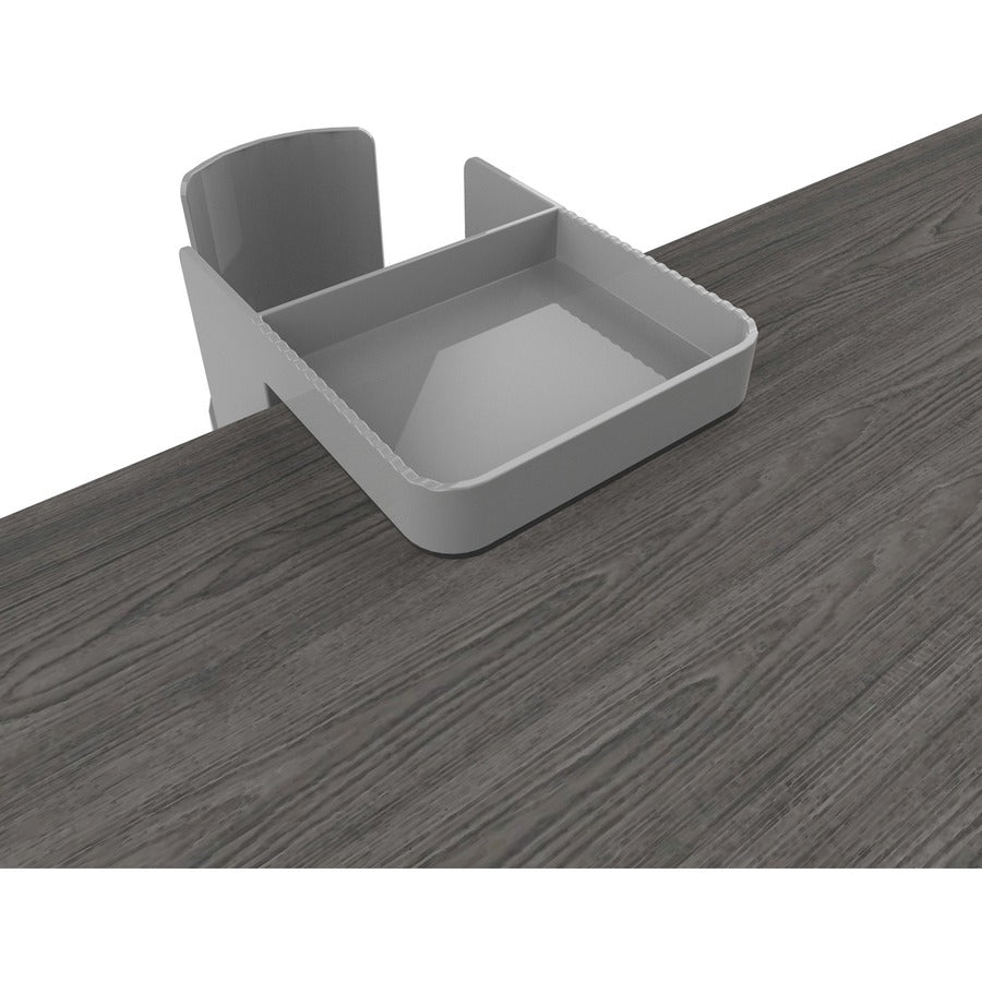 3.54" Height x 3.94" Width x 7.04" Depth - Cup Holder, Durable, Spill Resistant, Portable, Spring Loaded - Gray - Acrylonitrile Butadiene Styrene (ABS) - 1 Each