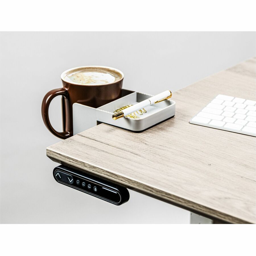 3.54" Height x 3.94" Width x 7.04" Depth - Cup Holder, Durable, Spill Resistant, Portable, Spring Loaded - Gray - Acrylonitrile Butadiene Styrene (ABS) - 1 Each