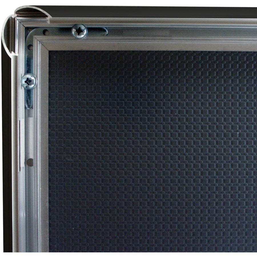 Seco Sign Holder - 11" Width x 14" Height - Rectangular Shape - Black - 1 Each