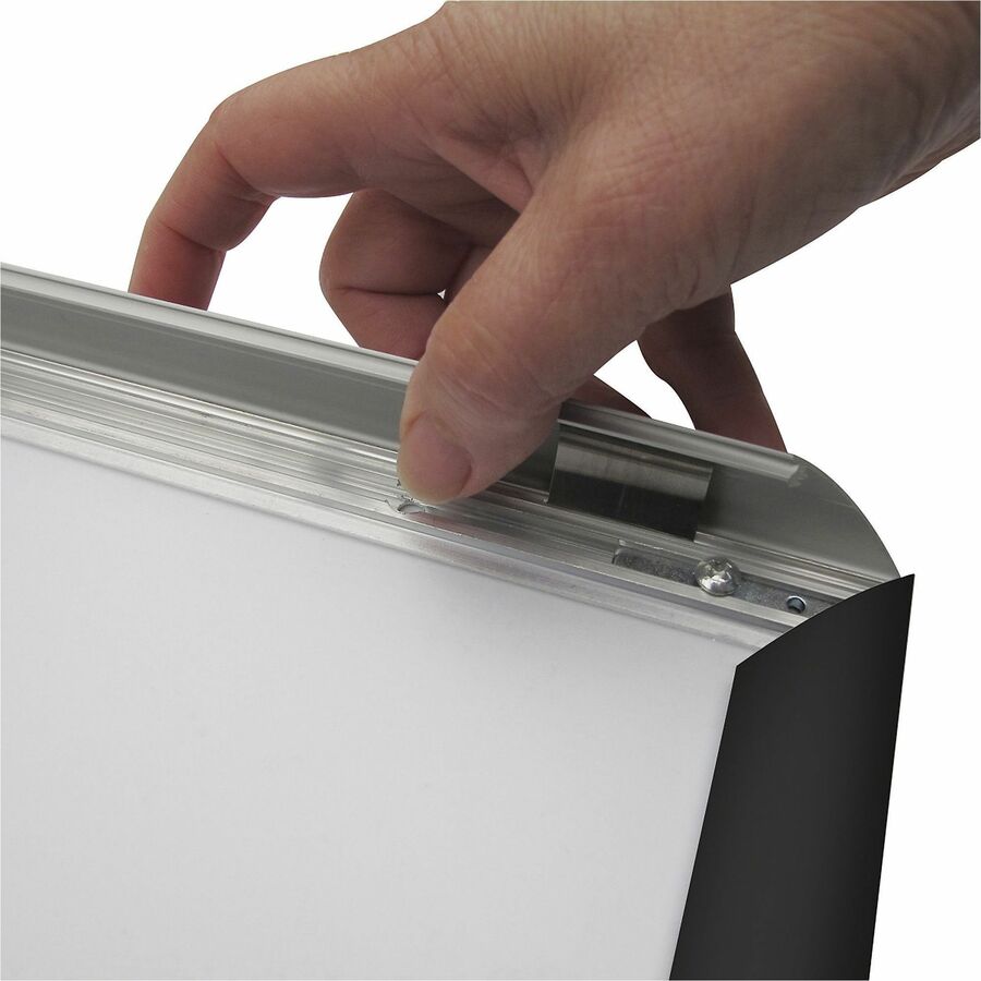 Seco Sign Holder - 11" Width x 17" Height - Rectangular Shape - Black - 1 Each