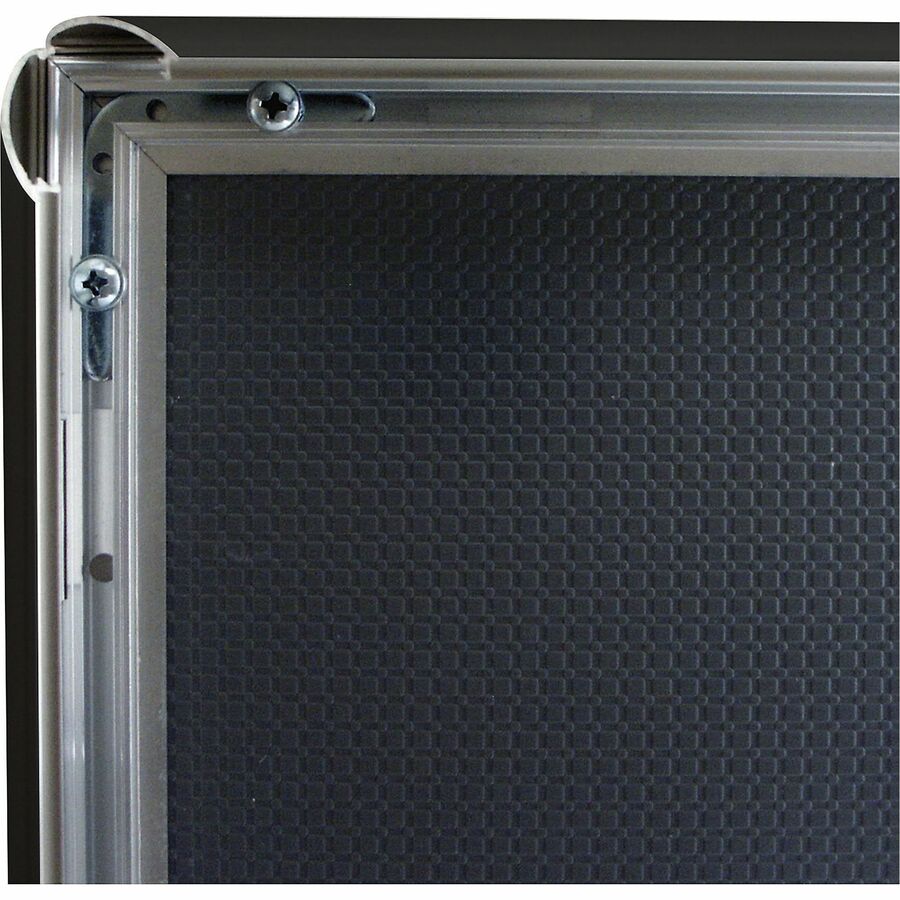 Seco Sign Holder - 11" Width x 17" Height - Rectangular Shape - Black - 1 Each