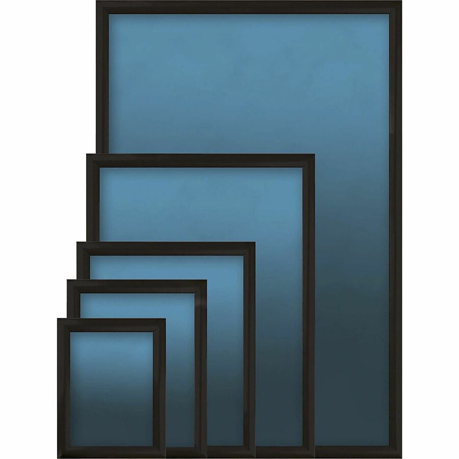 Seco Sign Holder - 11" Width x 17" Height - Rectangular Shape - Black - 1 Each
