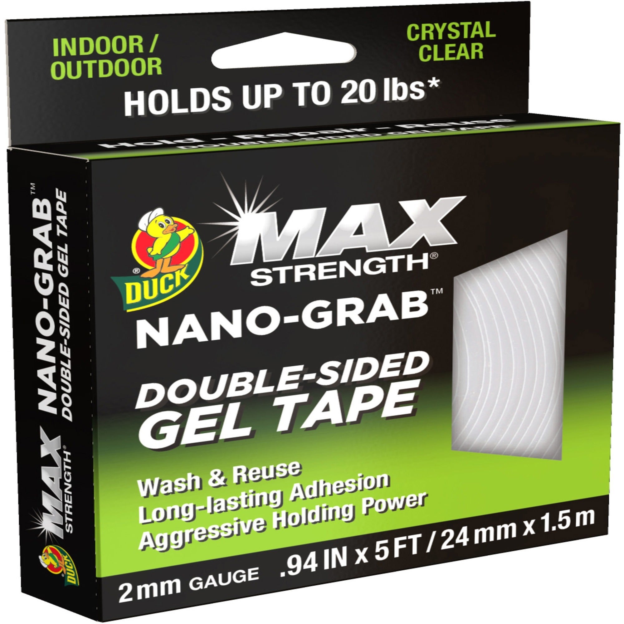 5 ft Length x 0.94" Width - Clear - Gel - 1 Each