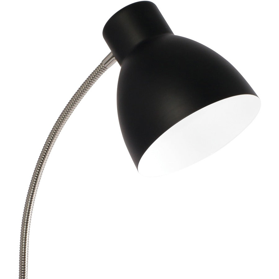 22" Height x 3" Width - LED Bulb - Silver, Matte Black - Flexible Neck, Adjustable Height, Adjustable Brightness, USB Charging, ClearSun LED, Energy Saving, Touch-activated - 420 lm Lumens - Metal - Desk Mountable - Black - for Home, Office, Desk