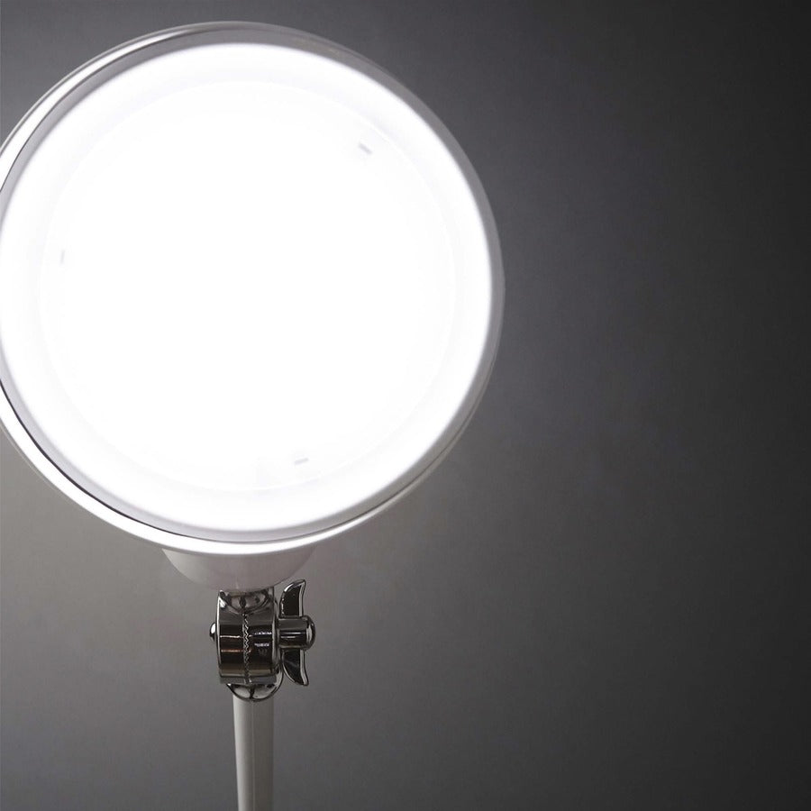15.5" Height x 6" Width - LED Bulb - USB Charging, Adjustable Brightness, Touch-activated, Adjustable Height, Adjustable Knob, ClearSun LED, Energy Saving - 400 lm Lumens - Metal - Desk Mountable - White - for Tablet, Phone, Smartphone, Desk