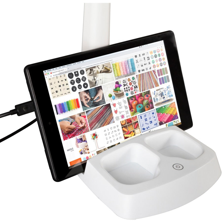 OttLite LED Desk Lamp with Charging Station