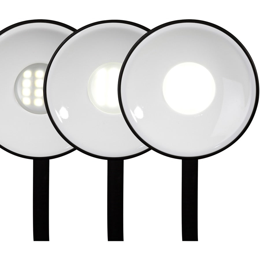 15.5" Height x 4.3" Width - LED Bulb - Adjustable, Adjustable Brightness, Flexible Neck, Qi Wireless Charging, USB Charging, ClearSun LED, Dimmable, Energy Saving - Plastic - Desk Mountable - Black - for Phone, Smartphone, Tablet, Desk