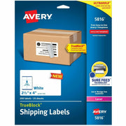 x 2 1/2" Width x 4" Length - Permanent Adhesive - Rectangle - Laser - Matte - White - Paper - Permanent Adhesive, Smudge-free, Jam-free, Smudge Resistant, Stick & Stay - 8 / Sheet - 25 Total Sheets - 200 Total Label(s) - For Label Printer - 200 / Pack